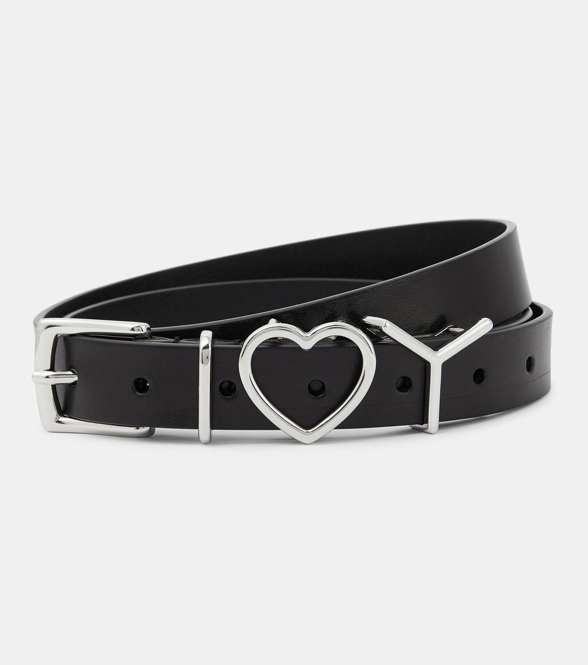 Y/Project Y Heart slim leather belt Y/Project