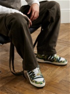 adidas Originals - A Bathing Ape Forum 84 Low Embellished Printed Leather Sneakers - Green