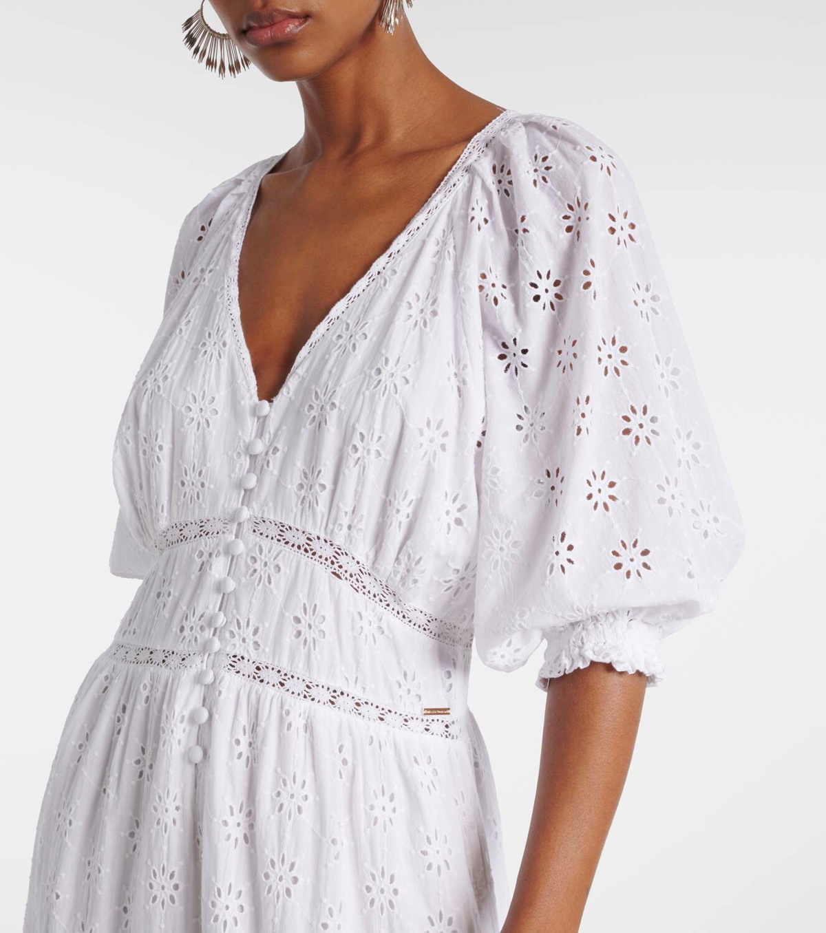 Melissa Odabash Daphne broderie anglaise cotton midi dress