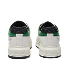Valentino Men's Low Top Roman Stud Sneakers in Bianco/Ultra Green/Nero