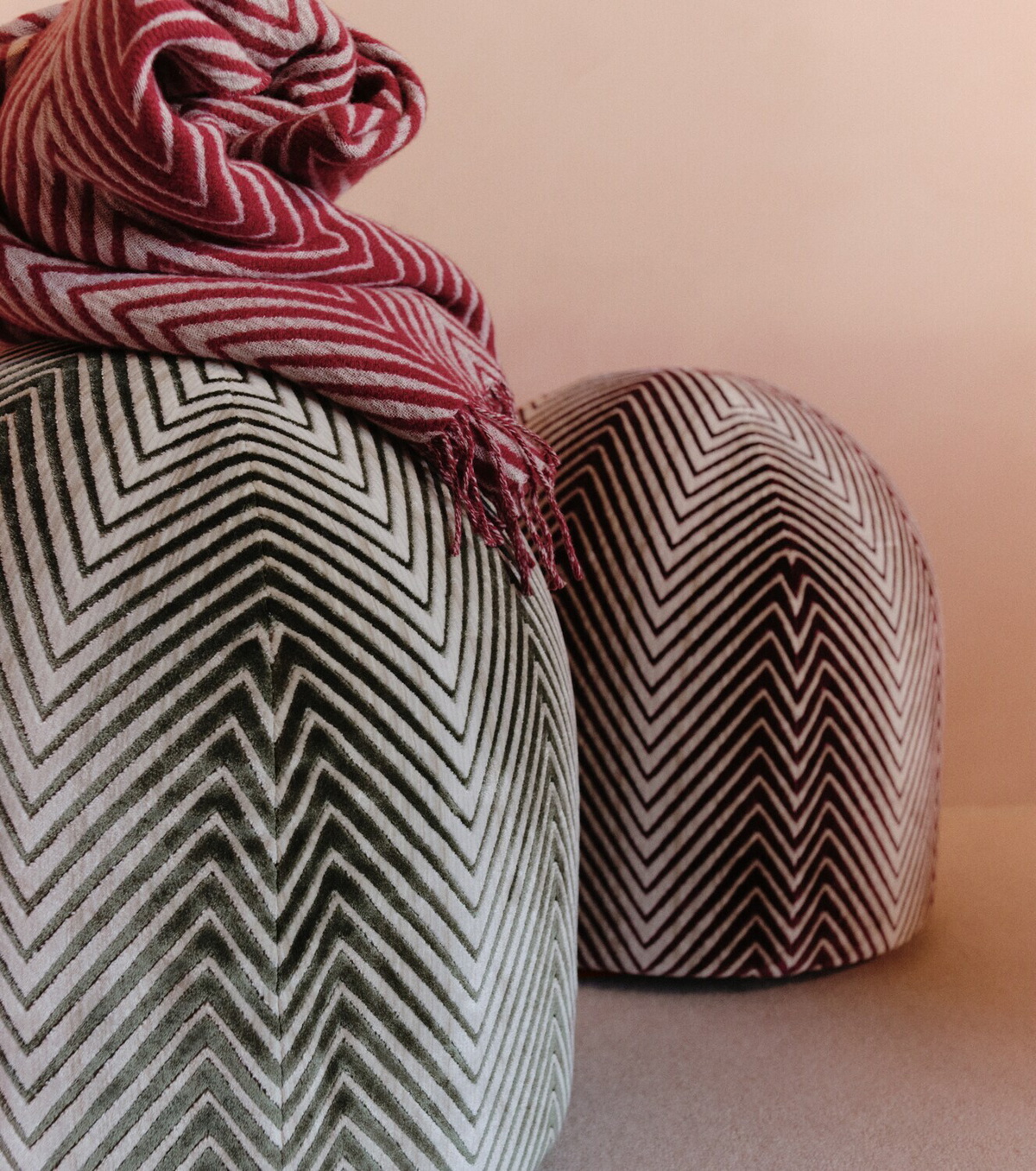 Missoni Ziggy velvet pouf