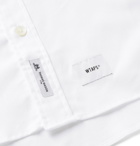 WTAPS - Button-Down Collar Logo-Appliquéd Cotton Oxford Shirt - White