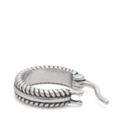 Serge DeNimes Men's Cable Hoop Earring in Sterling Silver 