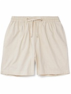 Kardo - Olbia Straight-Leg Cotton Drawstring Shorts - Neutrals