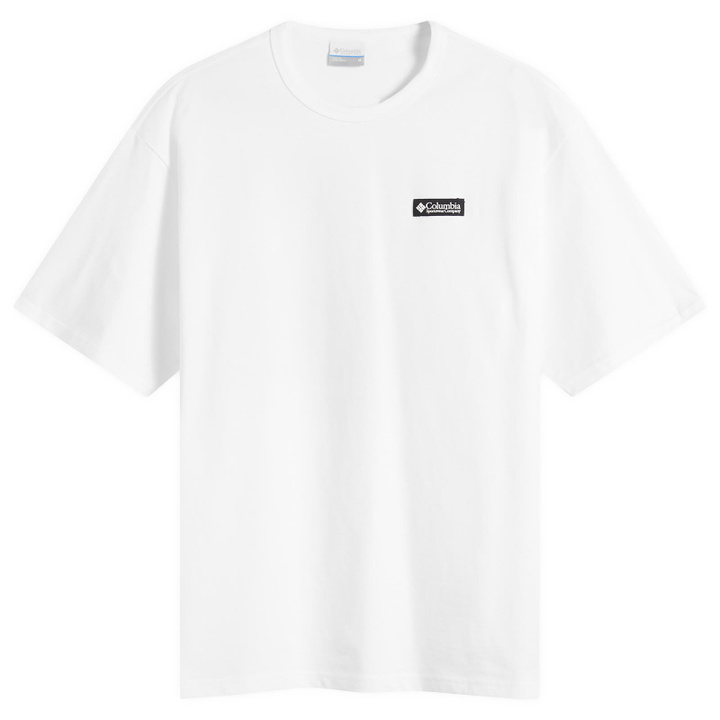Photo: Columbia Men's CSC™ Heavyweight Back Graphic T-Shirt in White Photoreal Cmyk