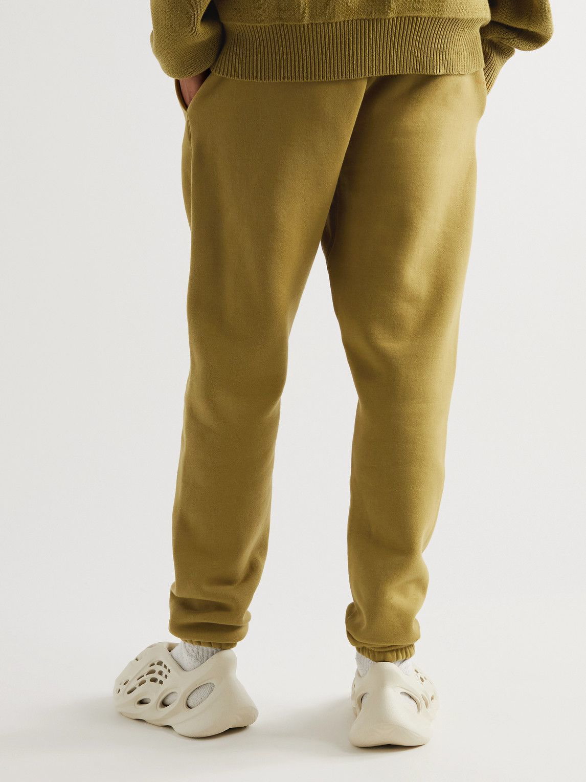 Fear of God Essentials - Tapered Logo-Print Cotton-Blend Jersey Sweatpants  - Yellow Fear Of God Essentials