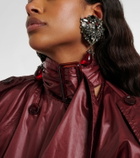 Saint Laurent Crystal-embellished clip-on earrings