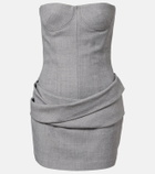Alex Perry Draped bustier dress