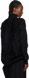 Junya Watanabe Black Patchwork V-Neck Sweater Vest