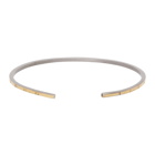 Maison Margiela SSENSE Exclusive Gold and Silver Thin Numbers Bracelet
