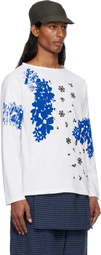 SC103 SSENSE Exclusive White Warf Nest Long Sleeve T-shirt