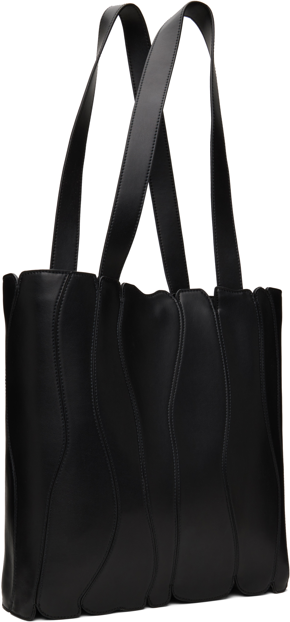 Collina Strada Black Grape Faux Leather Caterpillar Tote Collina 
