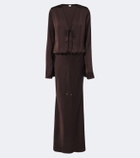 Bananhot Nema satin maxi dress