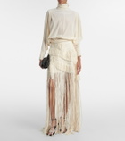 Xu Zhi Fringed maxi skirt