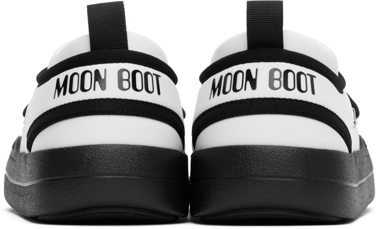 Moon Boot White & Black Park Icon Loafers