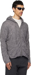 POST ARCHIVE FACTION (PAF) Gray Zip Archive Hoodie