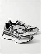 Alexander McQueen - Sprint Runner Exaggerated-Sole Mesh and Leather Sneakers - White