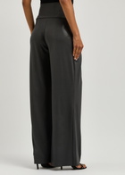 Norma Kamali Coated Stretch-jersey Trousers Charcoal