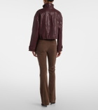Veronica Beard Bateman cropped leather jacket