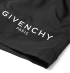 Givenchy - Slim-Fit Short-Length Logo-Print Swim Shorts - Black