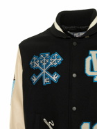 OFF-WHITE - Crystals Leather Varsity Jacket