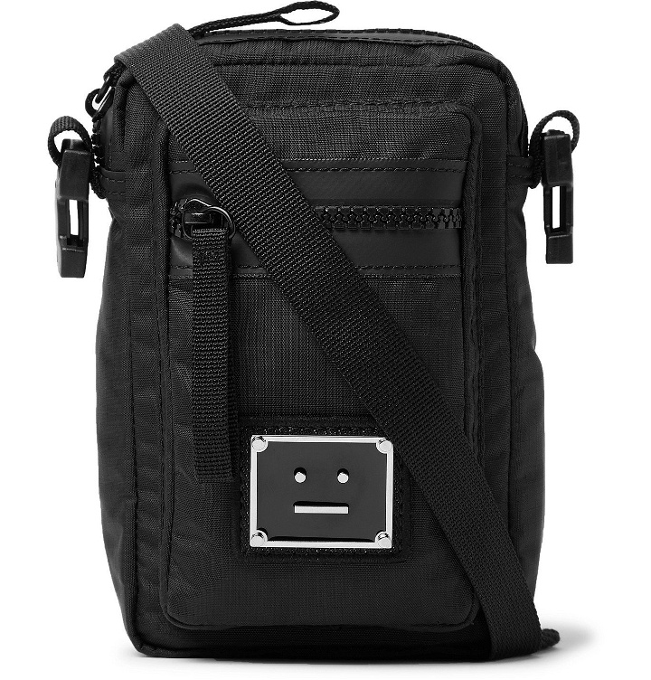 Photo: ACNE STUDIOS - Logo-Appliquéd Ripstop Messenger Bag - Black