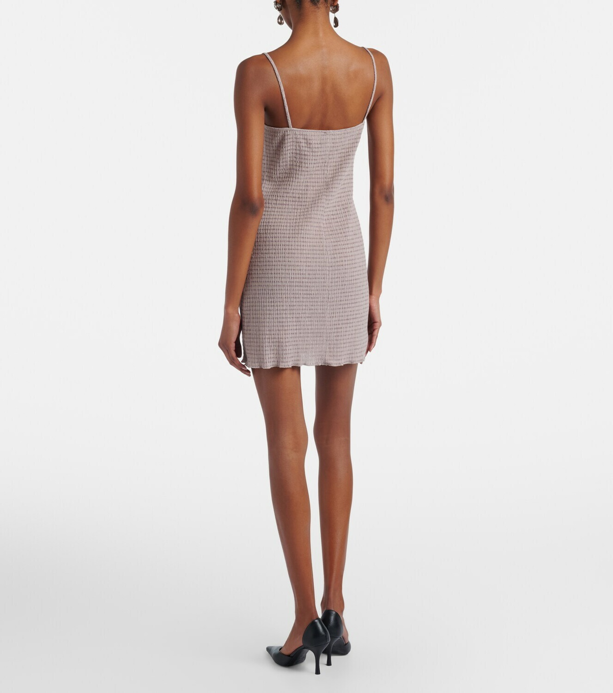Magda Butrym Floral-appliqué shirred minidress