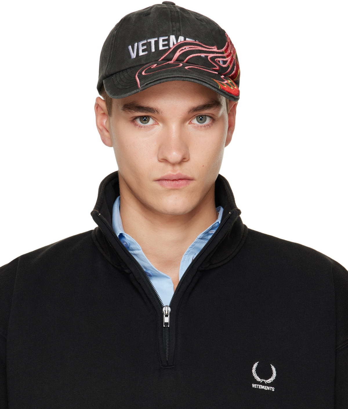 VETEMENTS Black Oval Logo Cap Vetements
