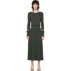 Dion Lee Green Ribbed Braided Long Dress