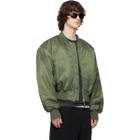 Entire Studios Khaki Cropped Broad Bomber Jacket