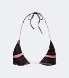 Pucci Marmo chain-detail bikini top