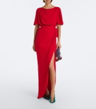 Valentino Garavani VLogo Révélé suede peep-toe pumps