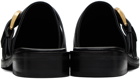 System Black Pin-Buckle Loafers