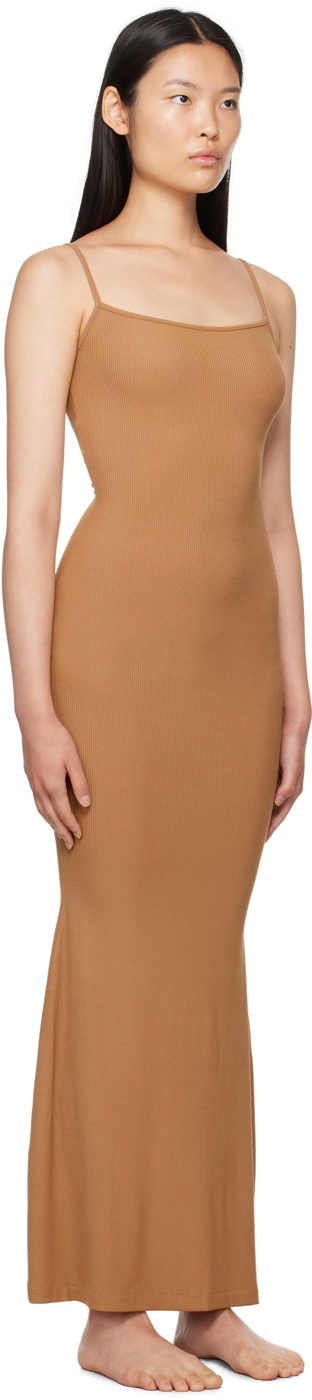 SKIMS Tan Soft Lounge Long Slip Maxi Dress SKIMS
