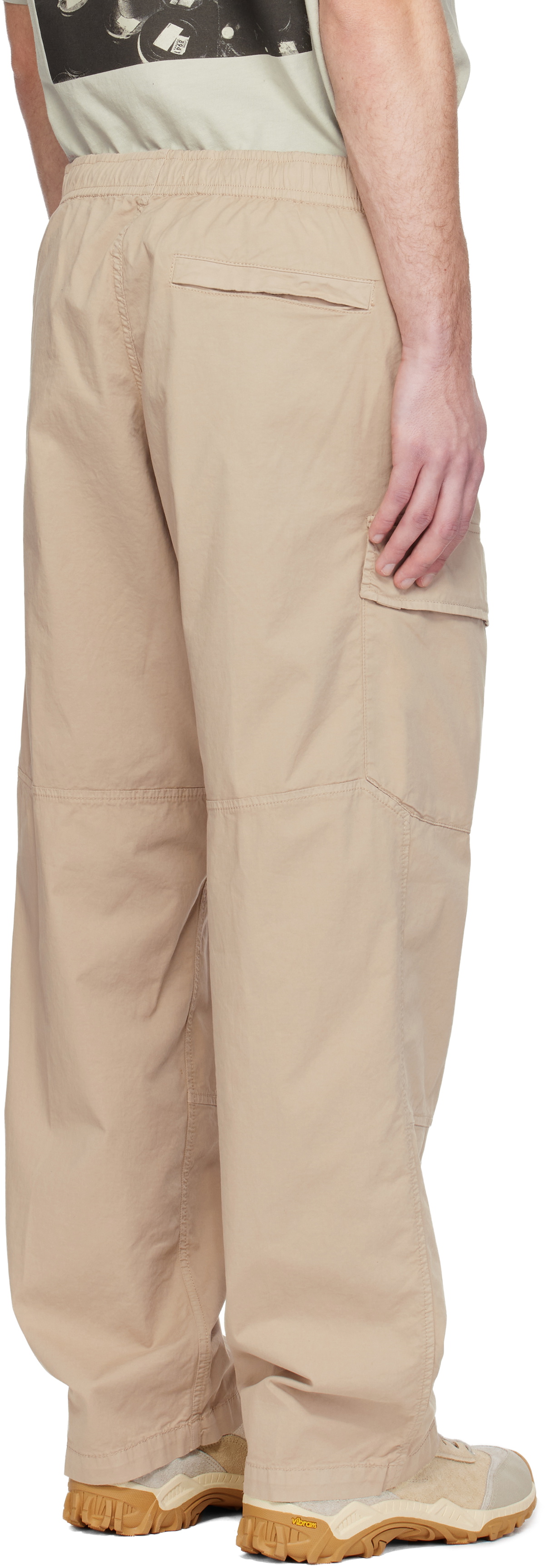Stone Island Beige 3100020 Stretch Organic Cotton Twill Cargo Pants