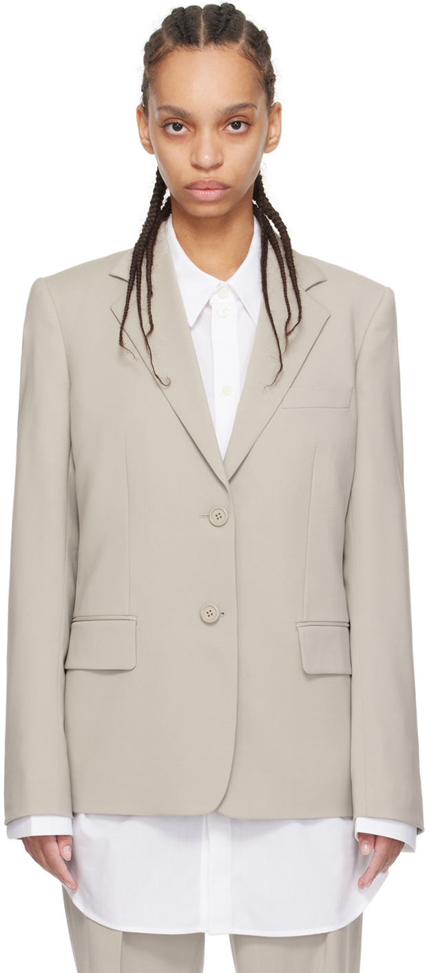 Helmut Lang Beige Classic Blazer