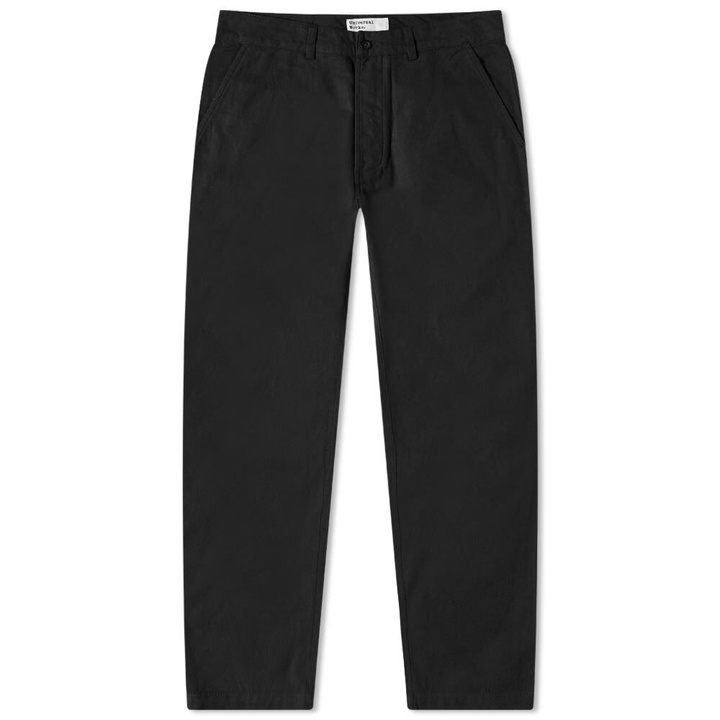 Photo: Universal Works Men's Nebraska Brushed Cotton Military Chino in Black