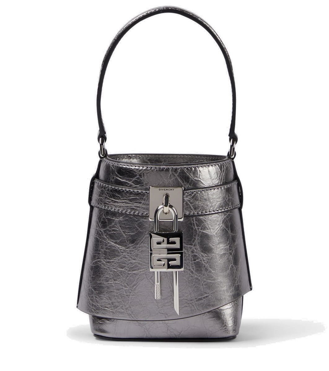 Givenchy Shark Lock Micro metallic leather bucket bag Givenchy