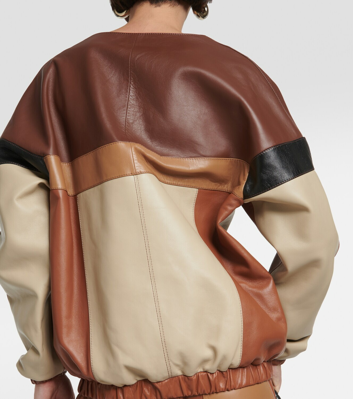 Chloé Patchwork leather blouse