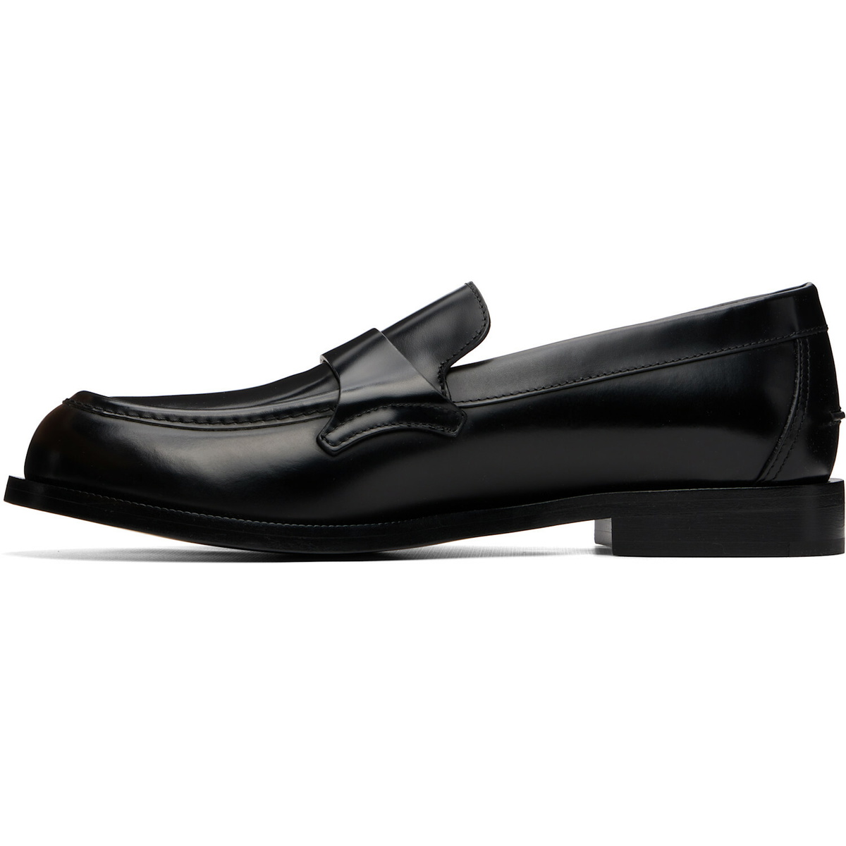 Versace Black Manu Leather Loafers