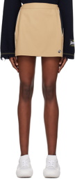 AMBUSH Beige Sponge Miniskirt