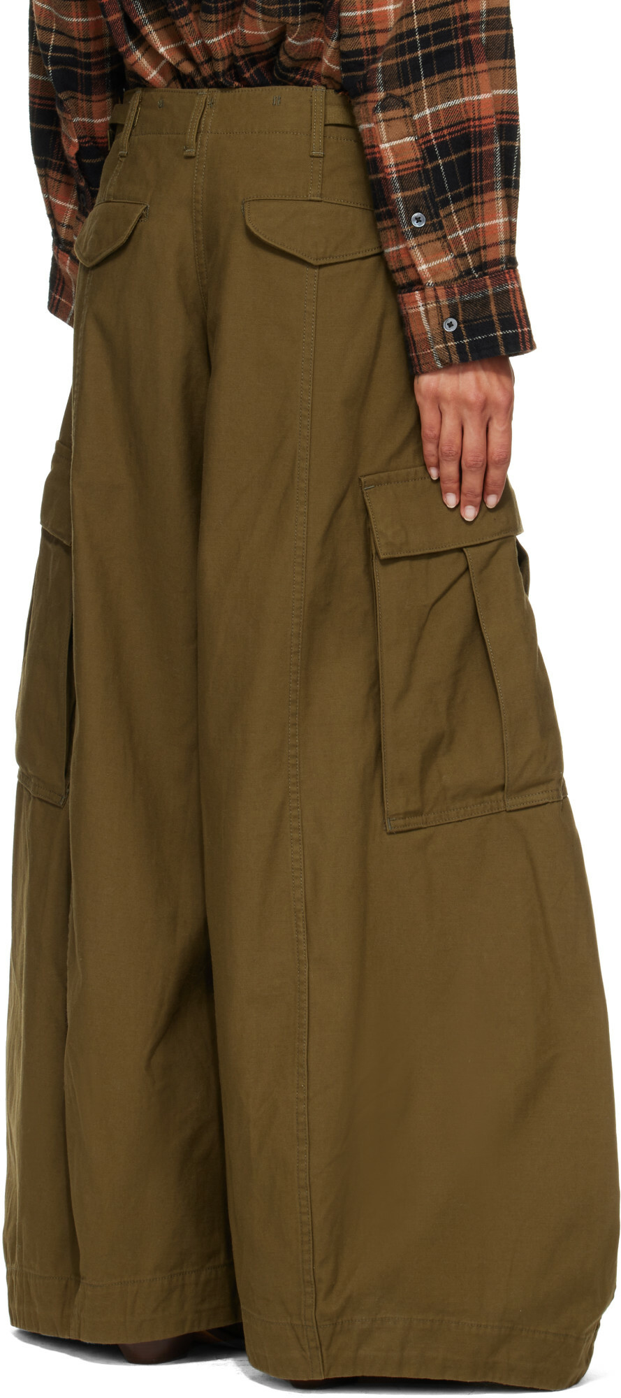 R13 Khaki Siouxsie Field Cargo Jeans