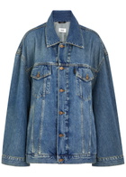 Haikure Janet Distressed Denim Jacket Blue