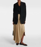 Loro Piana Asymmetric silk maxi skirt