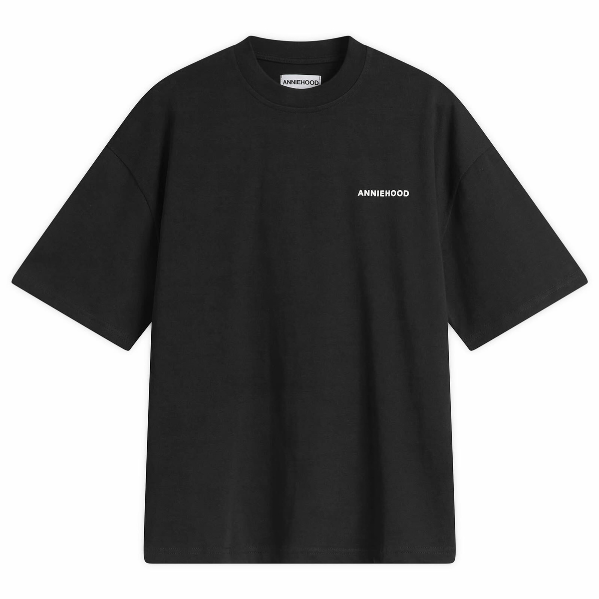 ANNIE HOOD Men's Mini Logo T-Shirt in Black