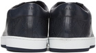 Paul Smith Navy Leather Geo Hassler Sneakers