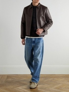 Nudie Jeans - Joppe Full-Grain Leather Western Jacket - Brown