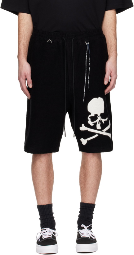 Photo: MASTERMIND WORLD Black MW Terry Shorts