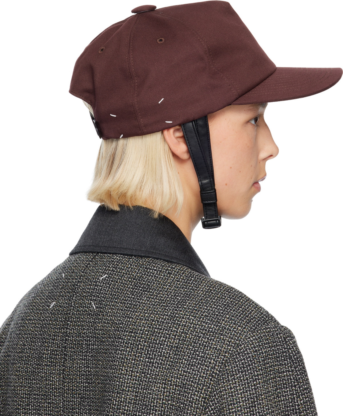 Maison Margiela Burgundy Riding Cap