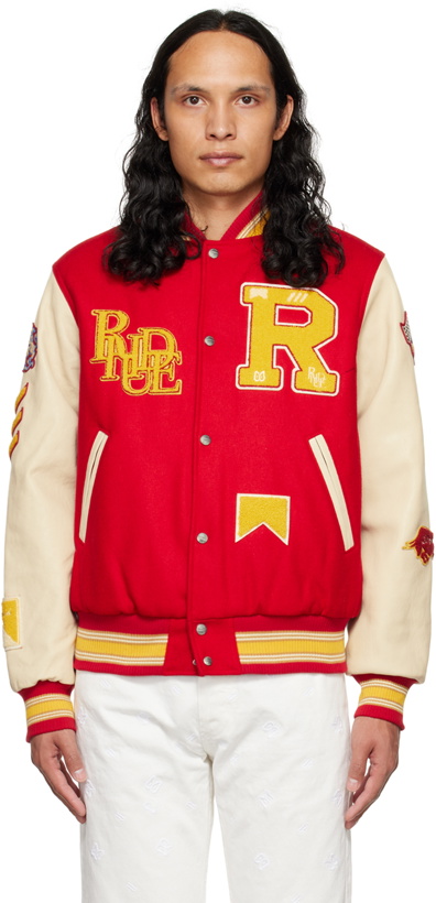 Photo: Rhude Red Varsity Jacket